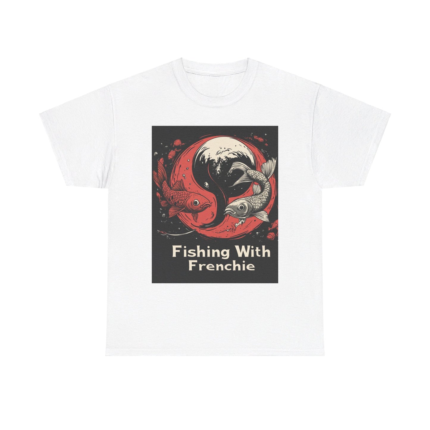 Fishing With Frenchie Unisex Heavy Cotton Tee