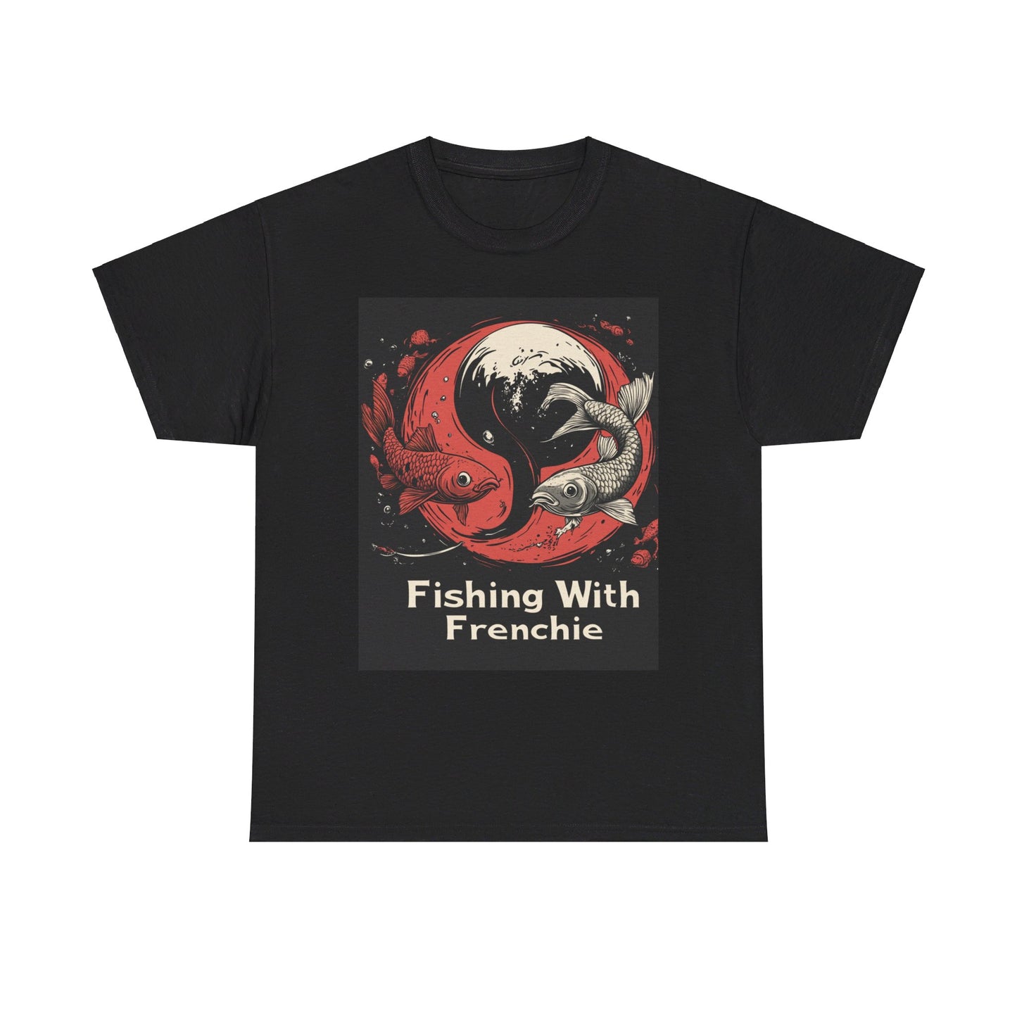 Fishing With Frenchie Unisex Heavy Cotton Tee
