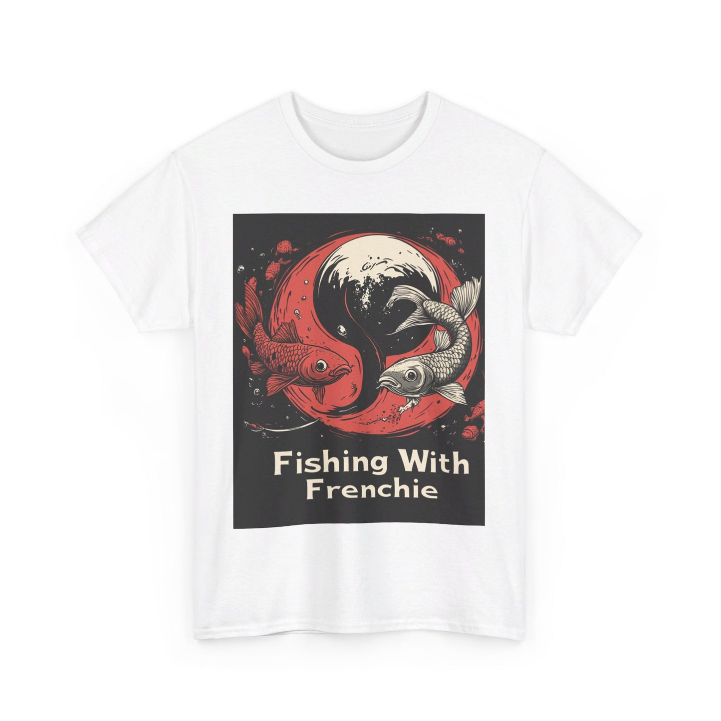 Fishing With Frenchie Unisex Heavy Cotton Tee