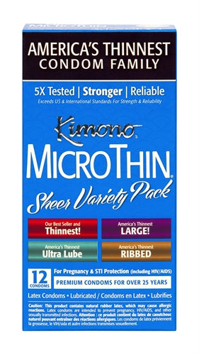 Kimono Microthin Sheer Variety Pack - 12 Count