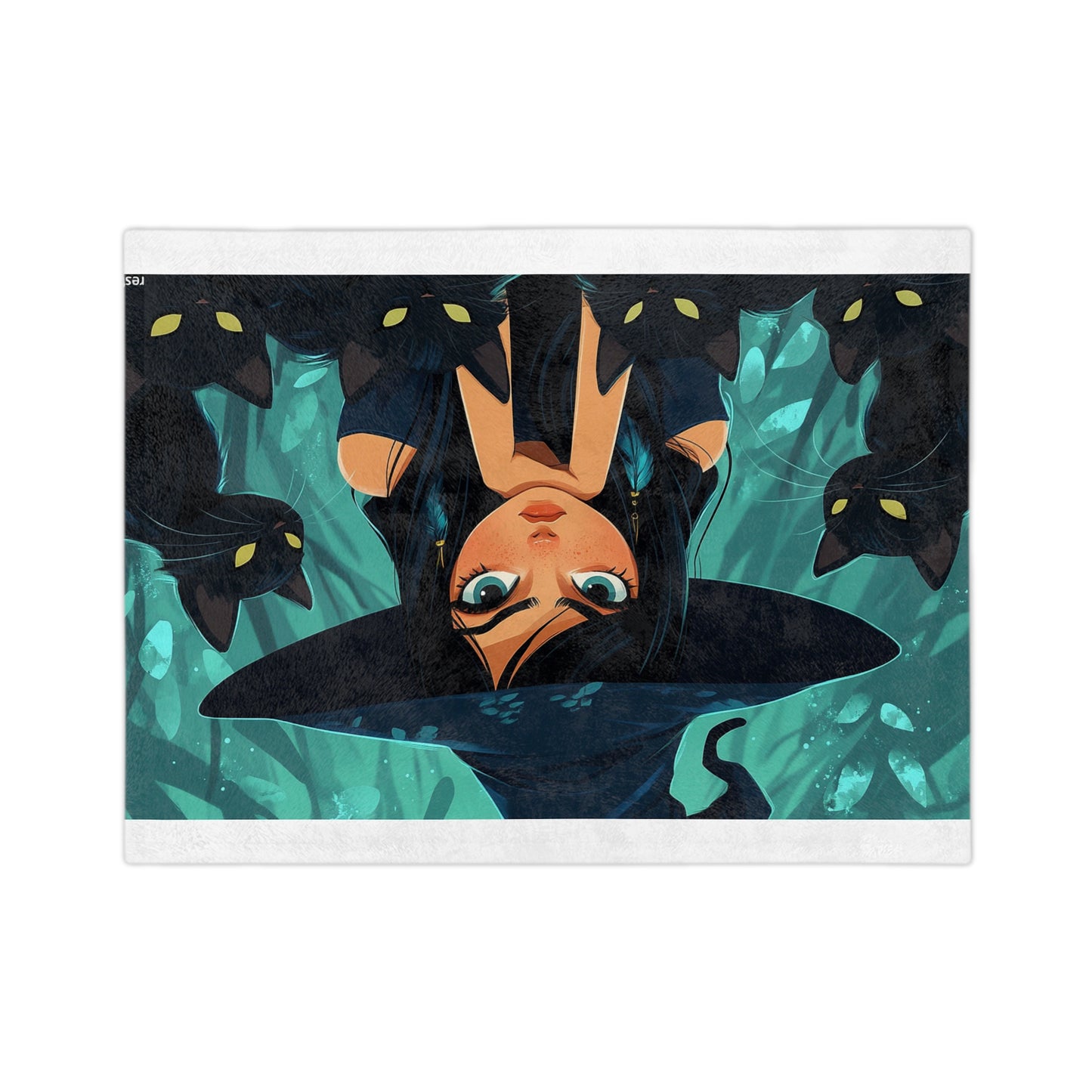 Resting Witch Face Velveteen Microfiber Blanket