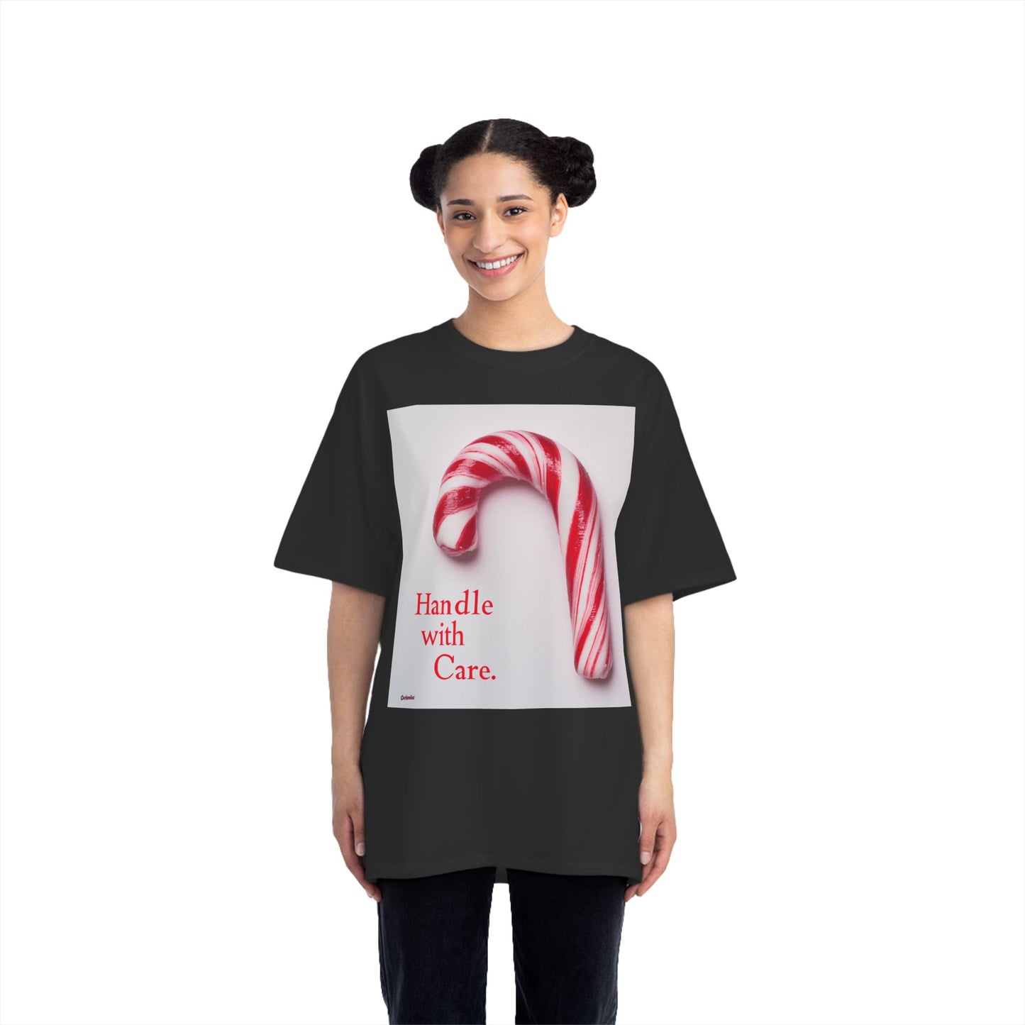 "Handle with Care" Candy Cane Holiday T-Shirt