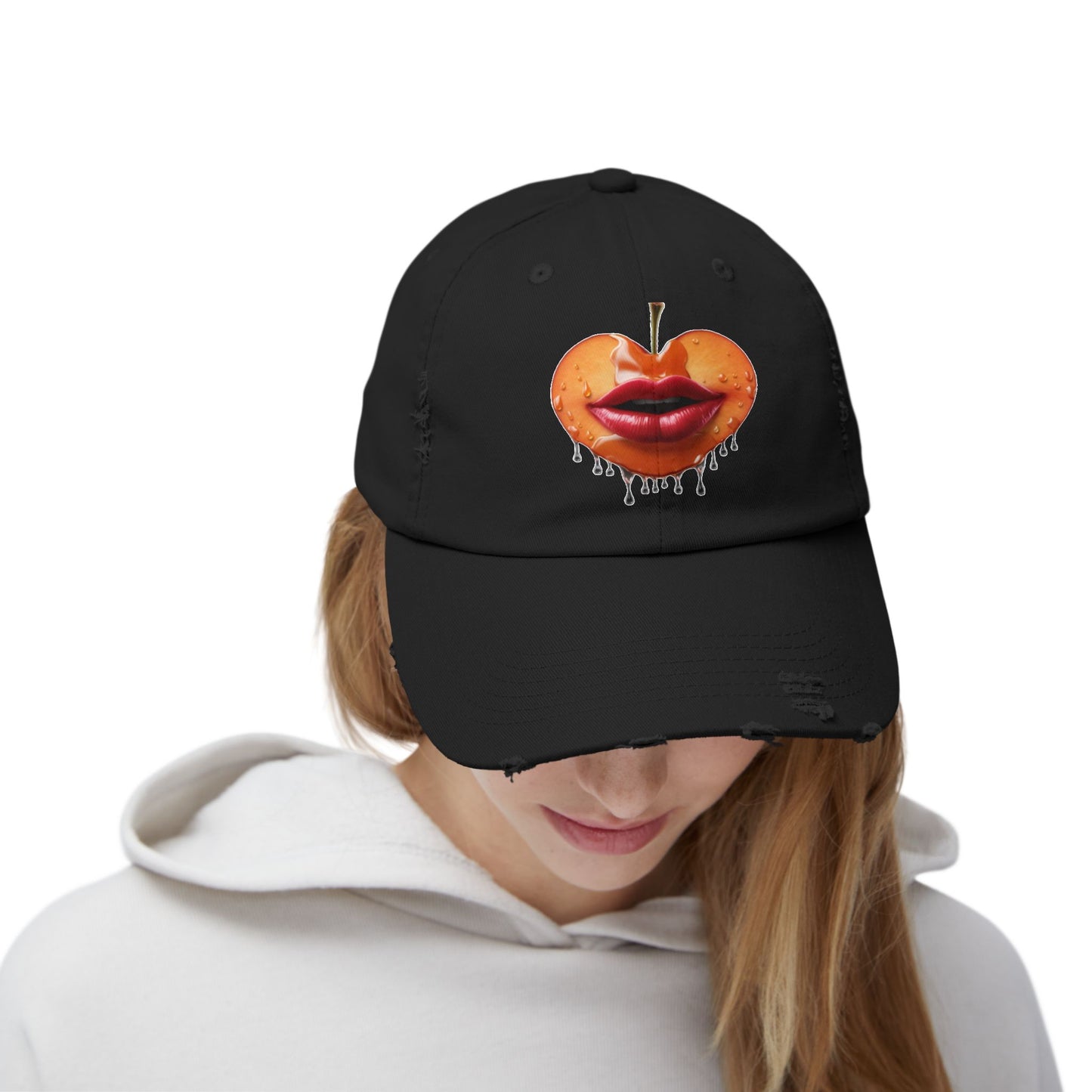 Peaches Unisex Distressed Cap