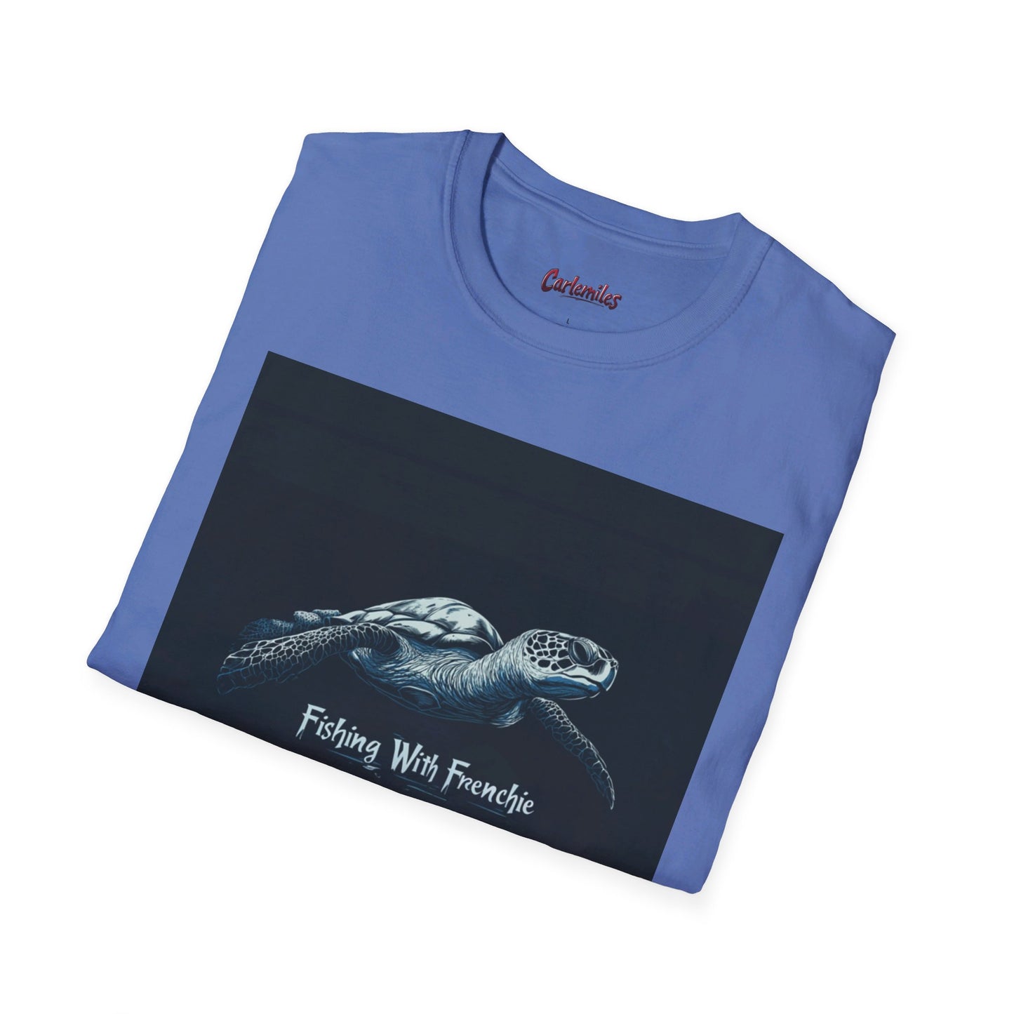 Fishing With Frenchie #2 Unisex Softstyle T-Shirt