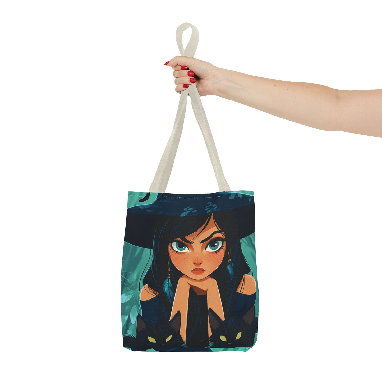 Resting Witch Face Tote Bag (AOP)