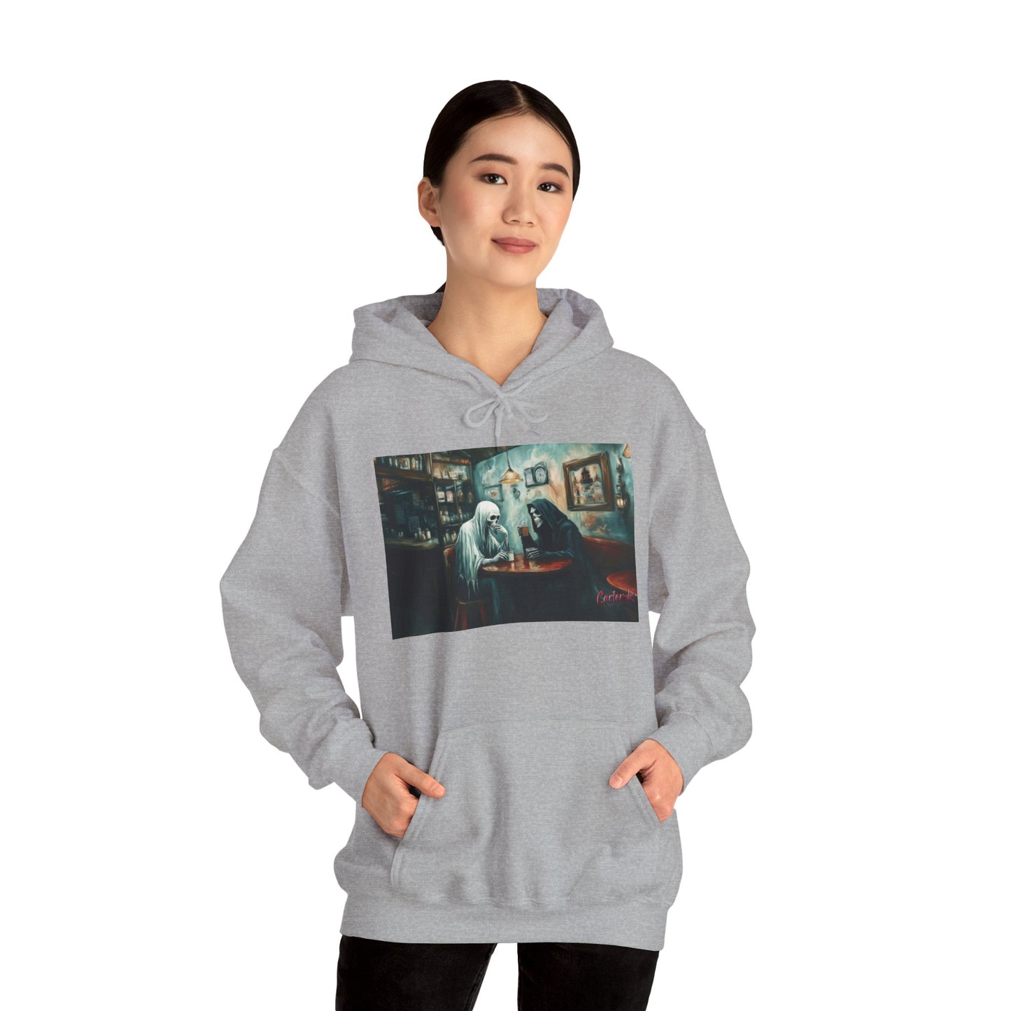 Hauntingly Good Vibes Unisex Heavy Blend™ Hooded Sweatshirt