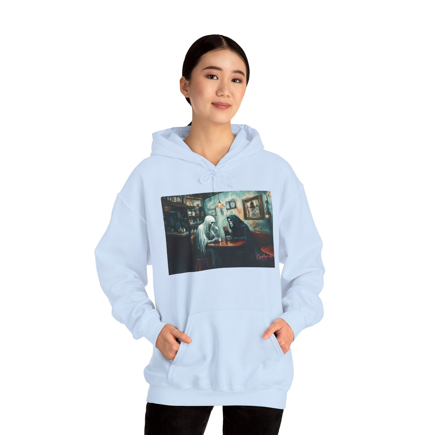 Hauntingly Good Vibes Unisex Heavy Blend™ Hooded Sweatshirt