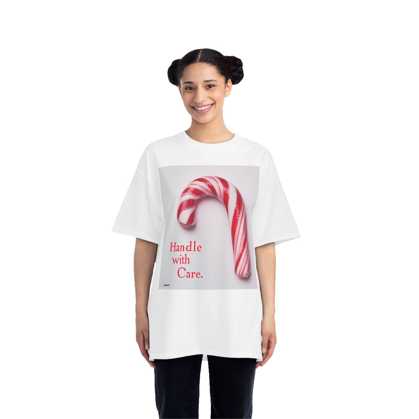 "Handle with Care" Candy Cane Holiday T-Shirt