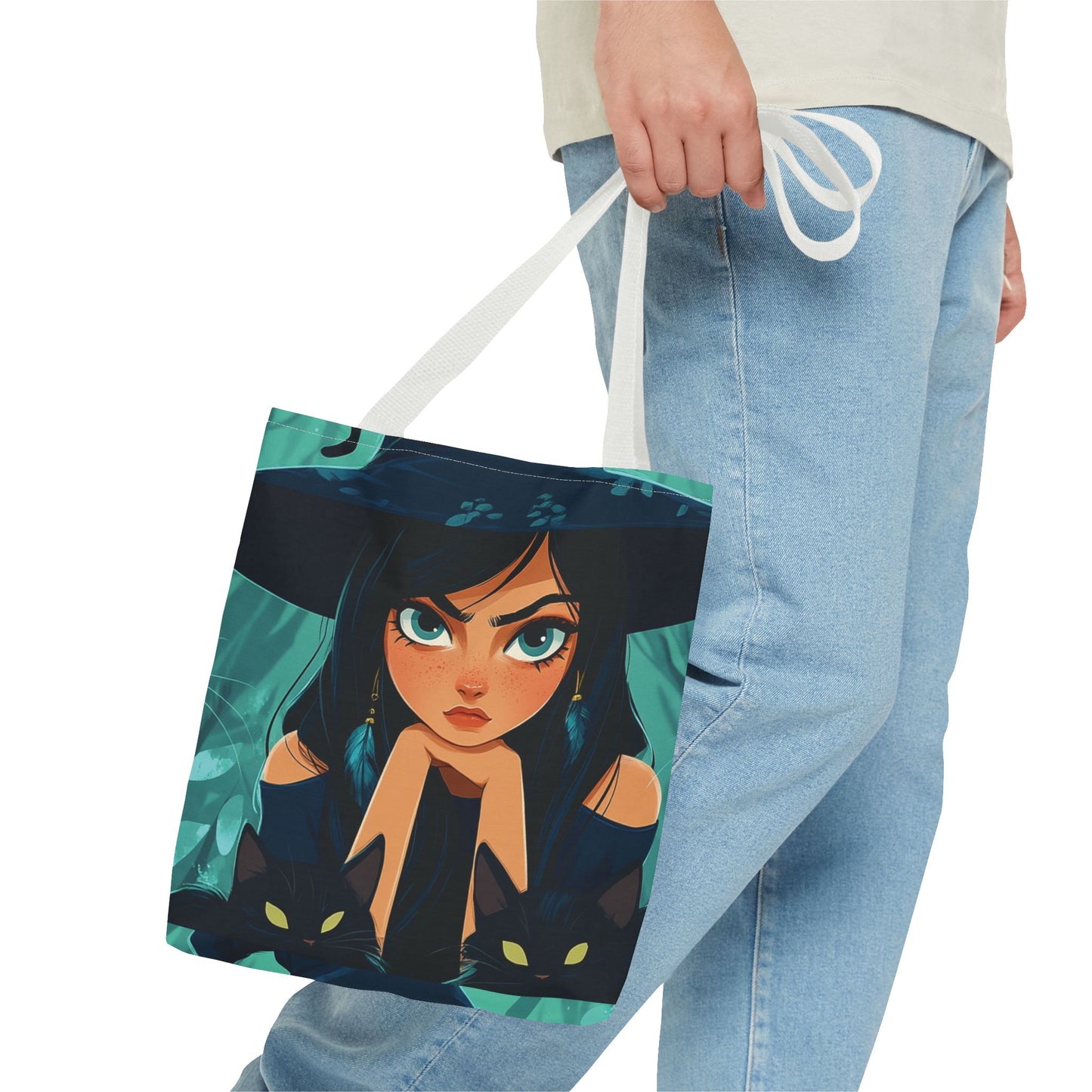 Resting Witch Face Tote Bag (AOP)