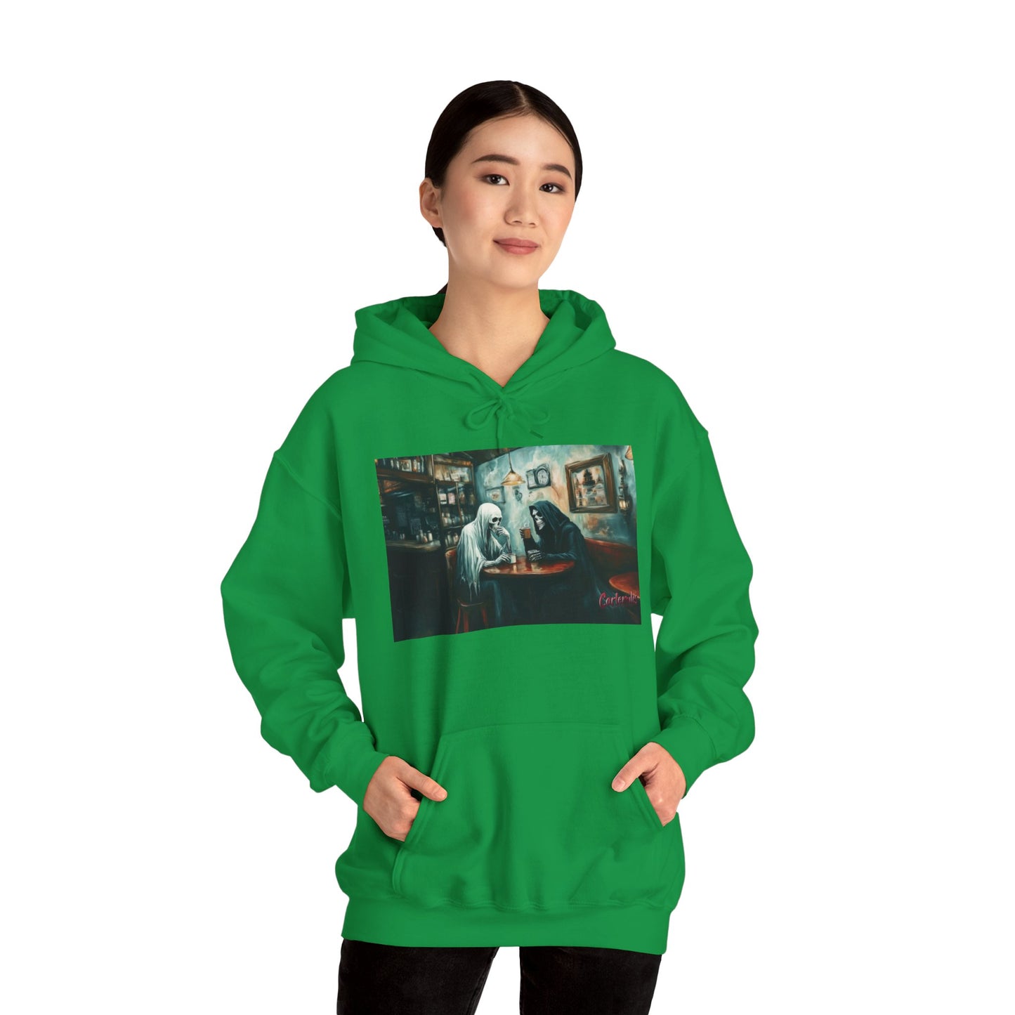 Hauntingly Good Vibes Unisex Heavy Blend™ Hooded Sweatshirt