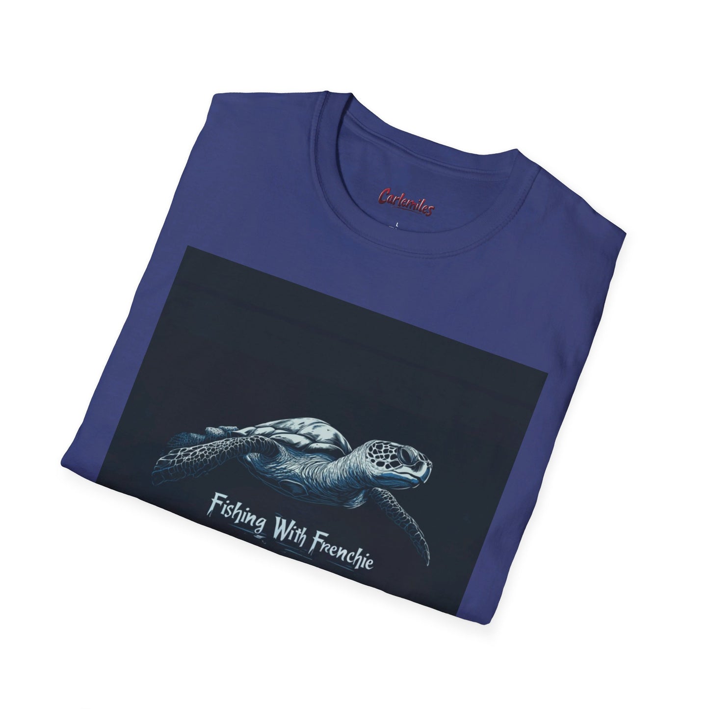 Fishing With Frenchie #2 Unisex Softstyle T-Shirt