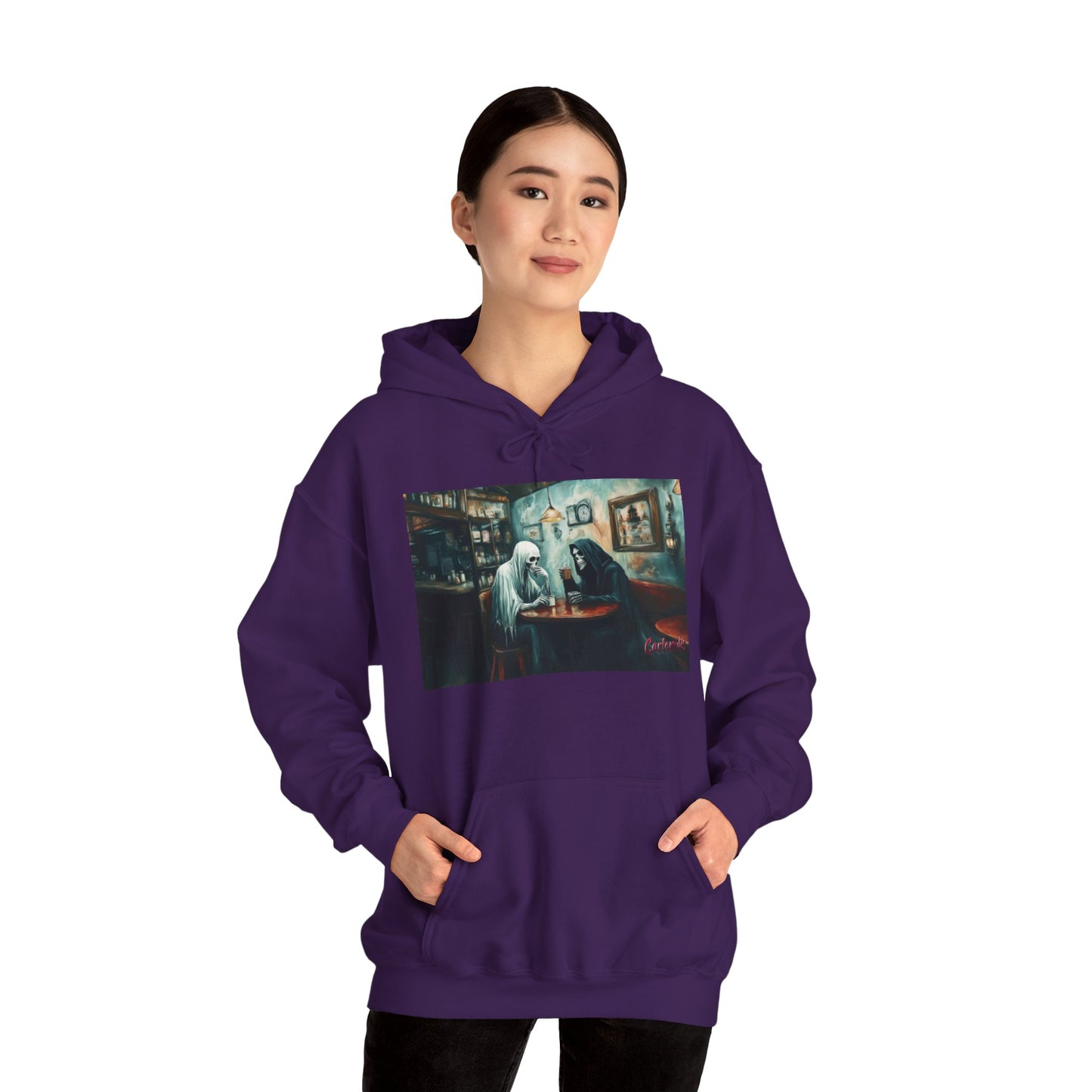 Hauntingly Good Vibes Unisex Heavy Blend™ Hooded Sweatshirt