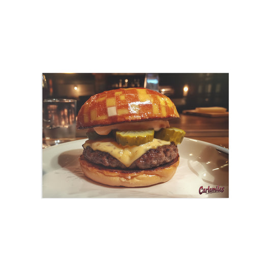 Delicious Gourmet GLITCH BURGER Fine Art Postcards | Unique Food Photography Collectibles