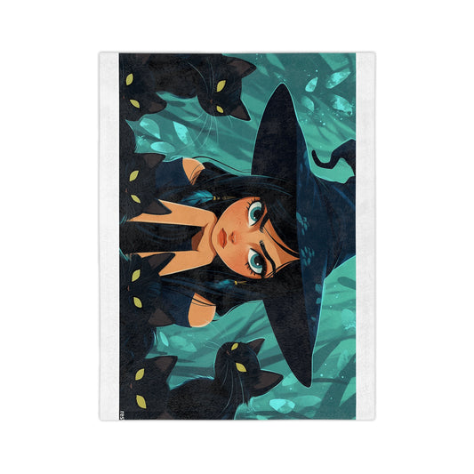 Resting Witch Face Velveteen Microfiber Blanket