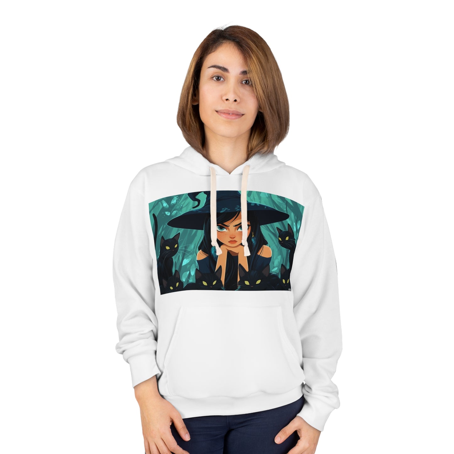 Resting Witch Face Unisex Pullover Hoodie (AOP)