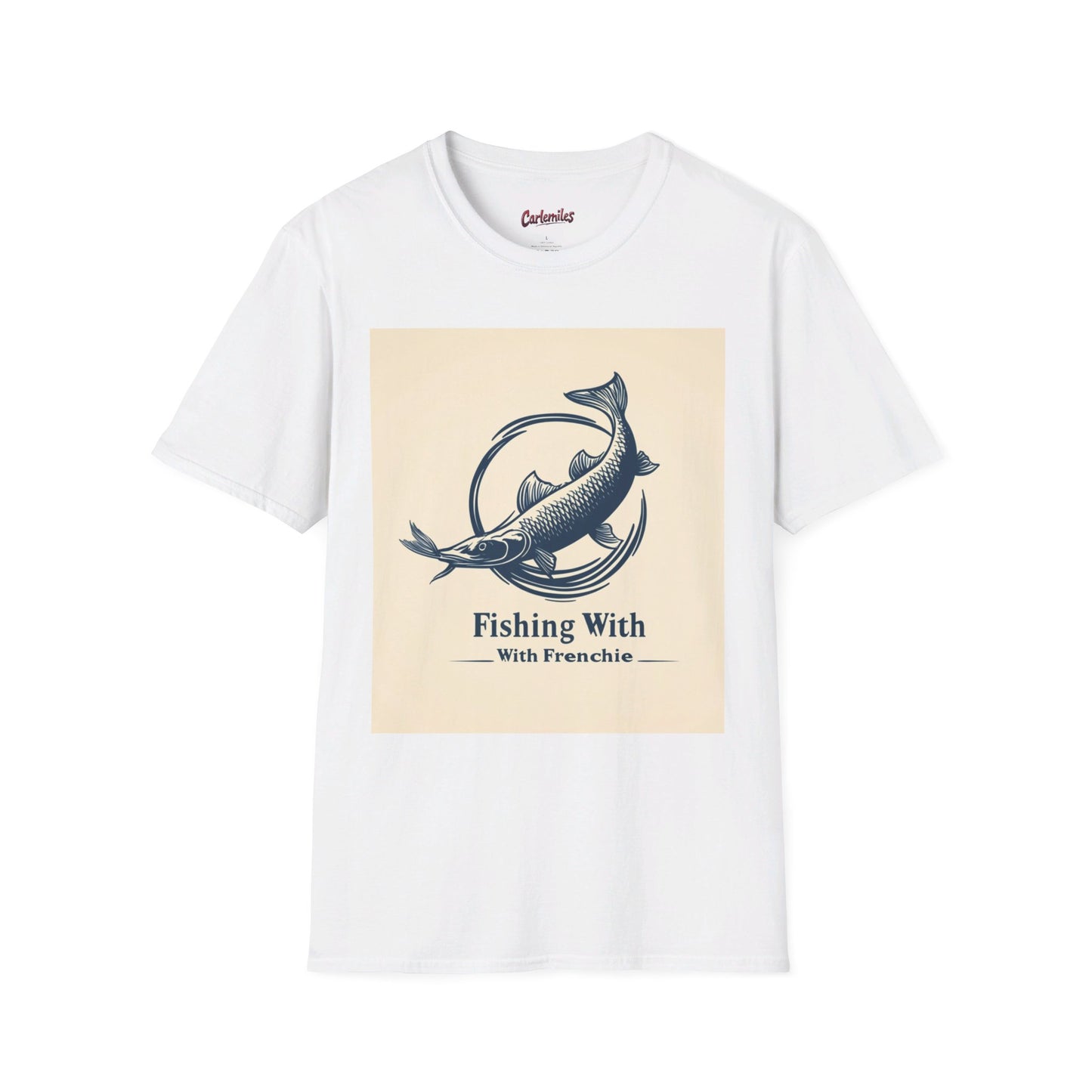 Fishing With Frenchie # 3Unisex Softstyle T-Shirt