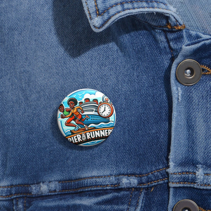 Pier Runners Custom Pin Buttons