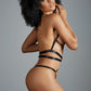 Adore Open Teddy With Dual Waist Straps - One Size - Black