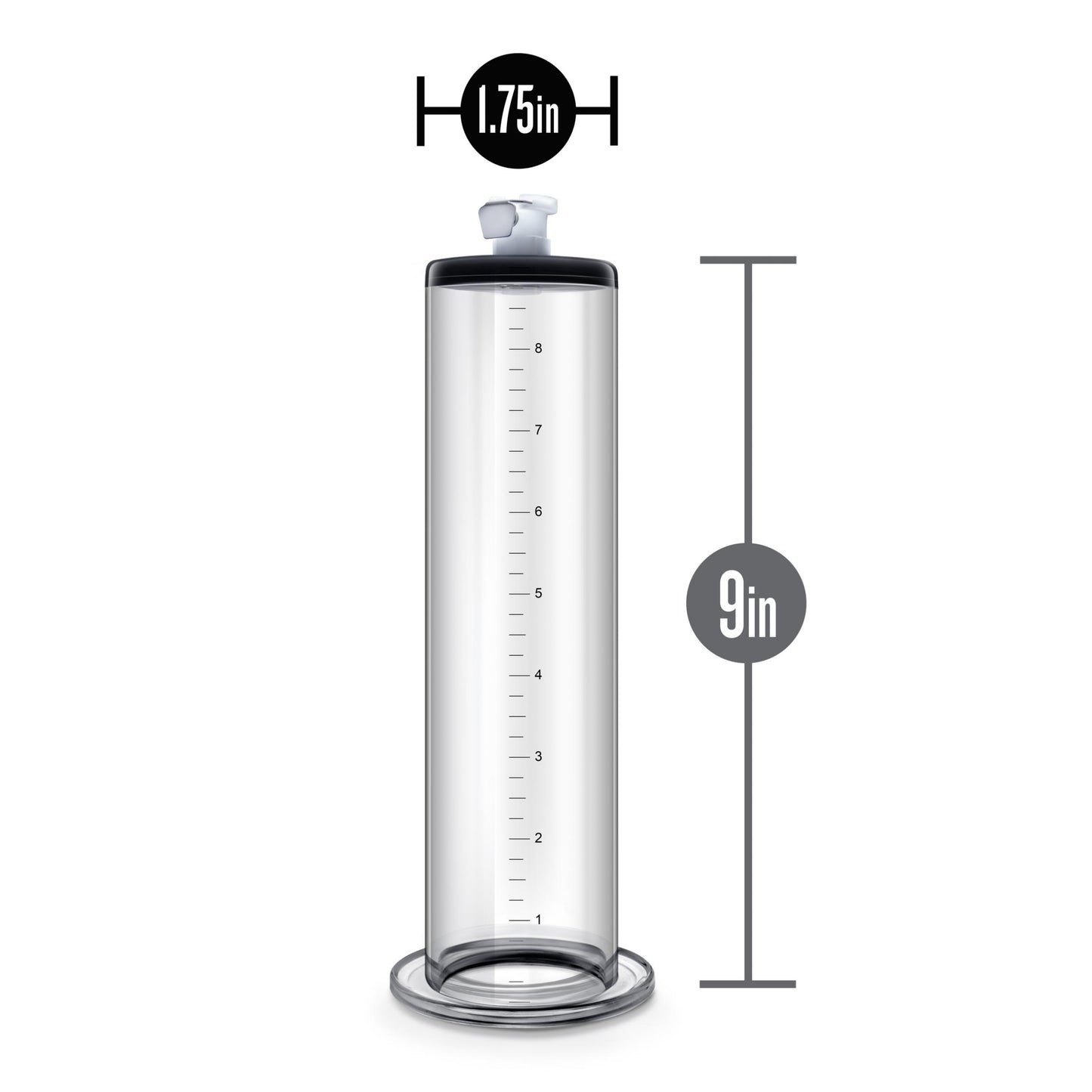 Performance - 9 Inch X 1.75 Inch Penis Pump  Cylinder – Clear