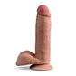 Dr. Skin Plus - 7 Inch Posable Dildo With Balls -  Mocha