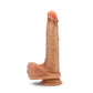 Renaissance - Davinci - 8 Inch Sliding Foreskin Dildo With Squeezable Balls - Tan