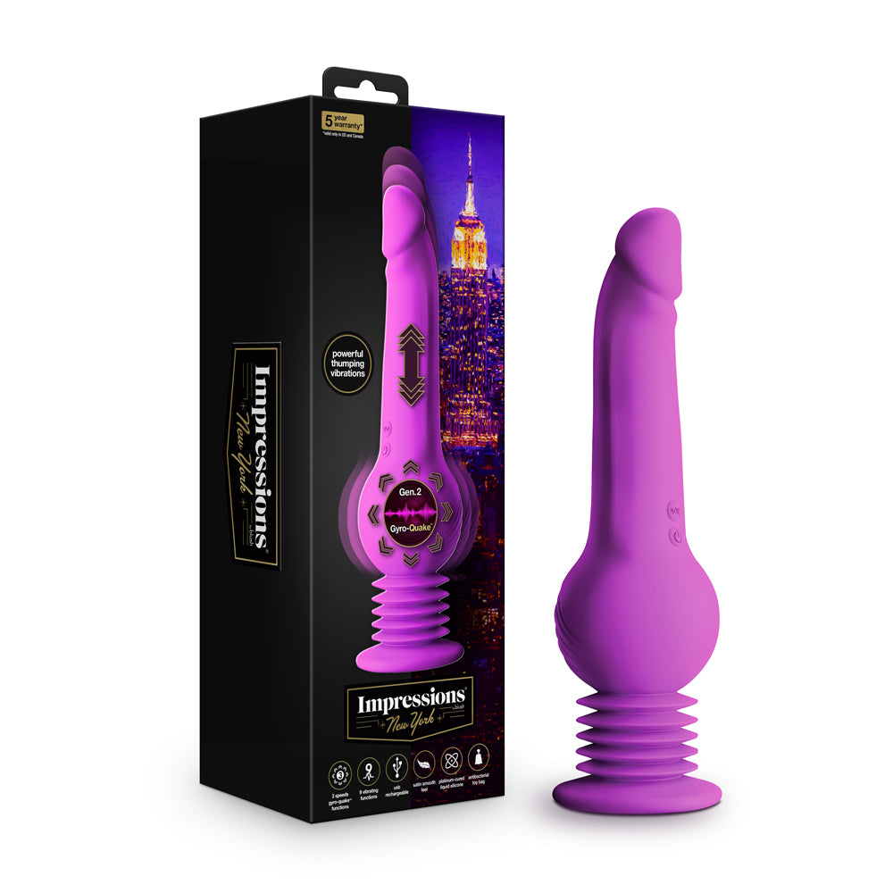 Impressions - New York - Gyro-Quake Dildo - Purple