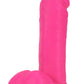 Neo - 8 Inch Dual Density Dildo - Neon Pink