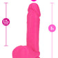 Neo - 8 Inch Dual Density Dildo - Neon Pink