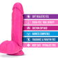 Neo - 8 Inch Dual Density Dildo - Neon Pink