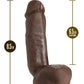 Dr. Skin Plus - 8 Inch Thick Poseable Dildo With  Squeezable Balls - Chocolate