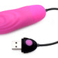 7x Pulsing Rechargeable Silicone Vibrator - Pink