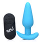 21x Silicone Butt Plug With Remote - Blue