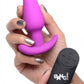 21x Silicone Butt Plug With Remote - Purple