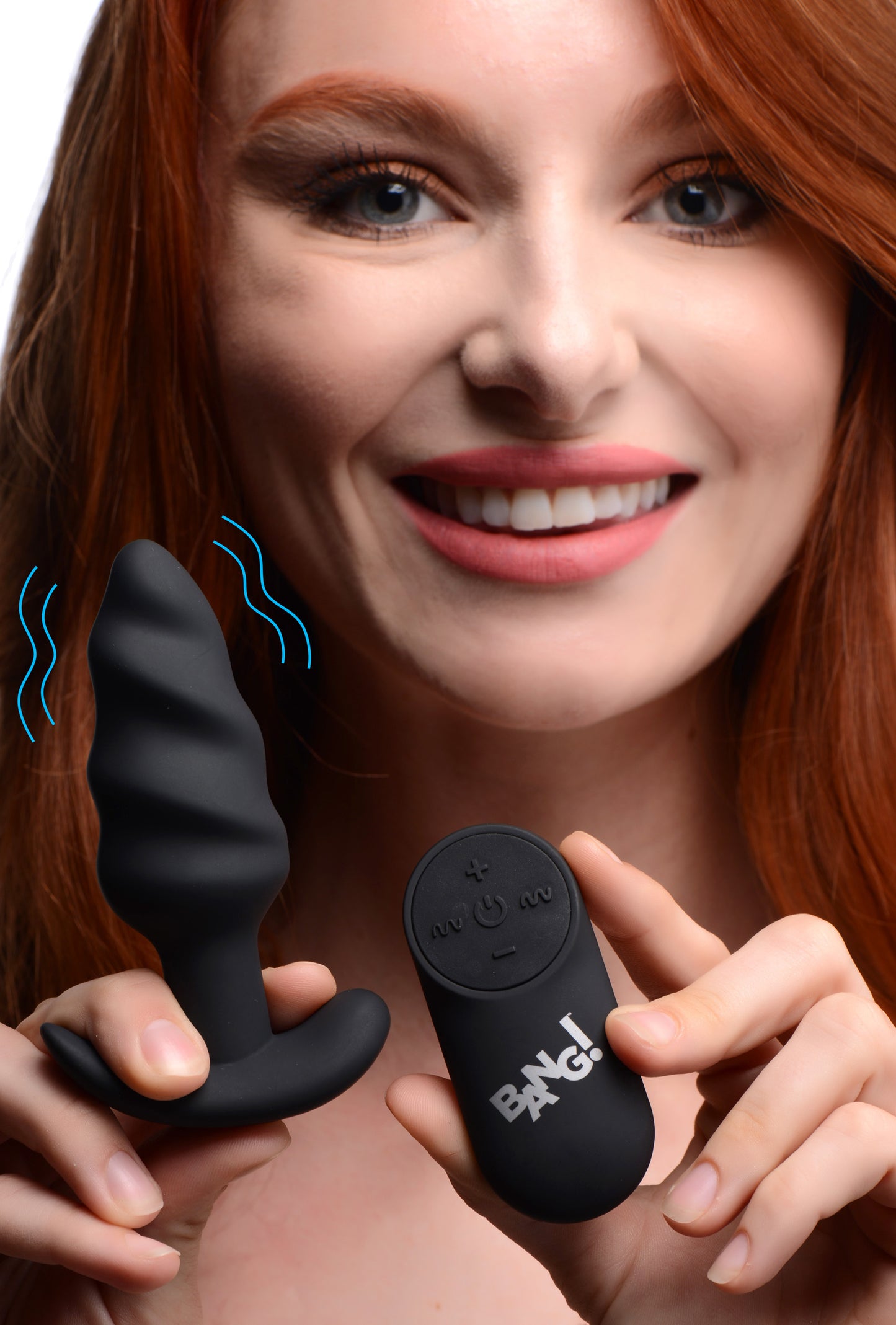 21x Silicone Swirl Plug With Remote -Black