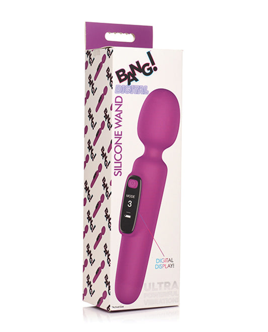 Bang Digital Silicone Wand - Purple