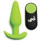 Glow in the Dark Butt Plug With Remote - Green