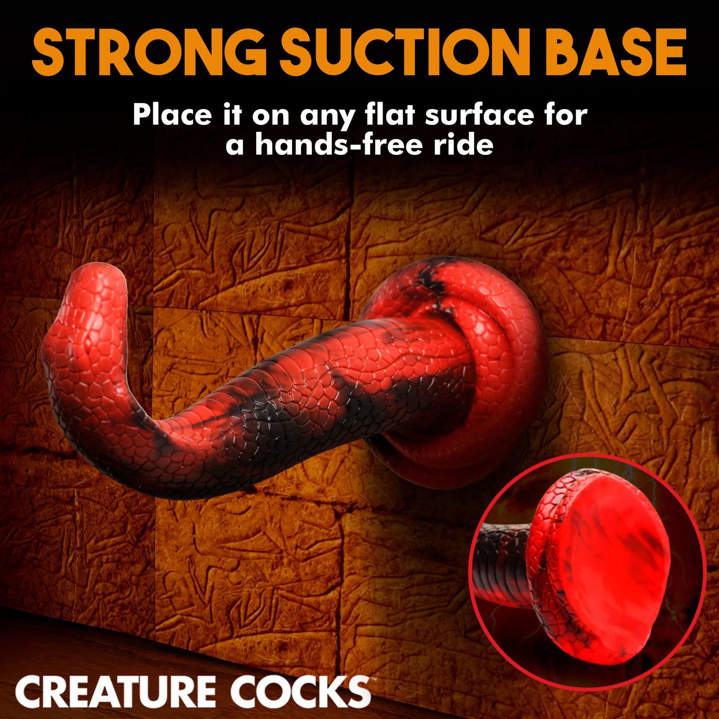 King Cobra King Cobra Silicone Dildo - Red