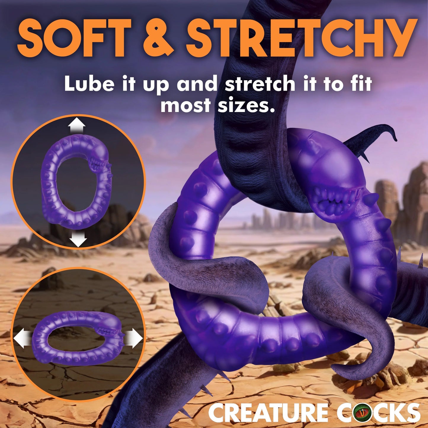 Slitherine Silicone Cock Ring - Purple