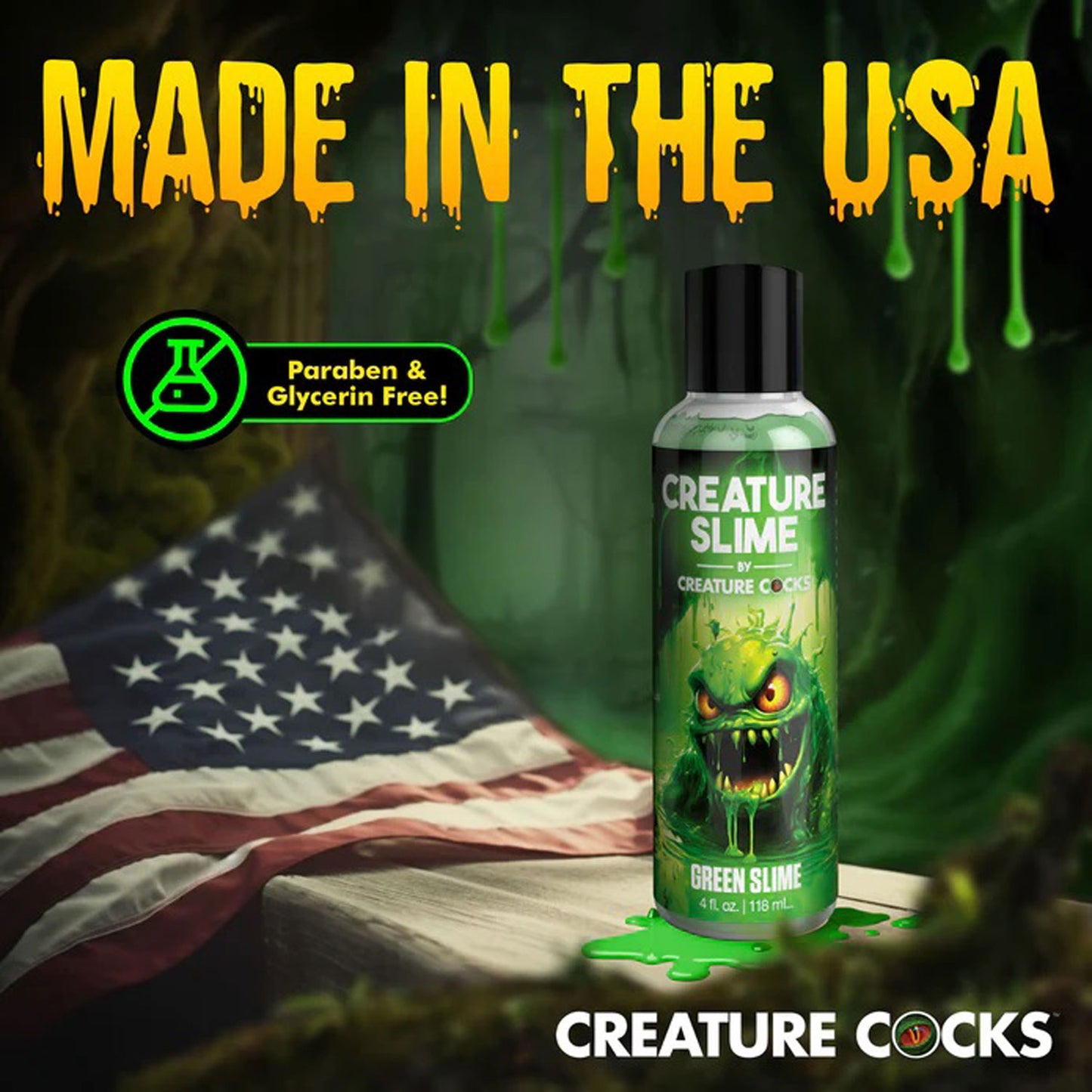 4oz Creature Slime Green Slime Water-Based - Lubricant