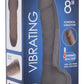 Fleshstixxx 8" Vibrating Silicone Dildo With Balls Brown