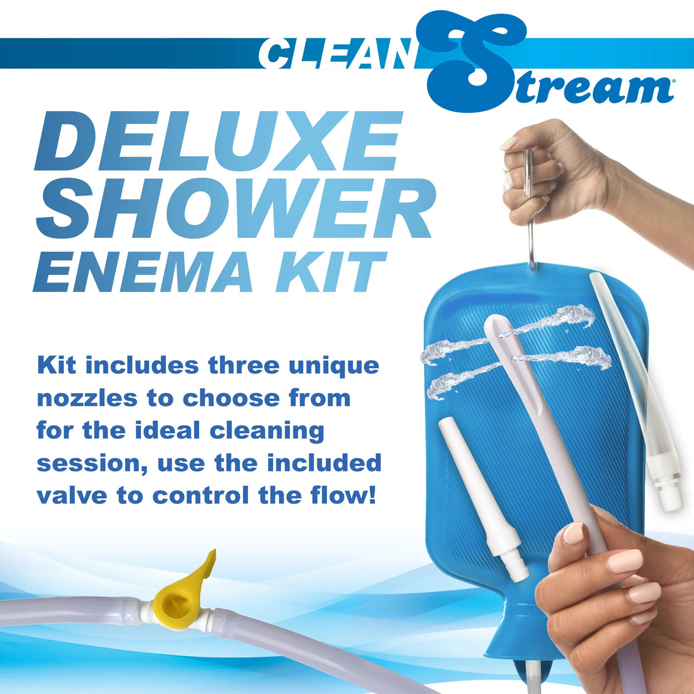 Deluxe Shower Enema Kit - Blue