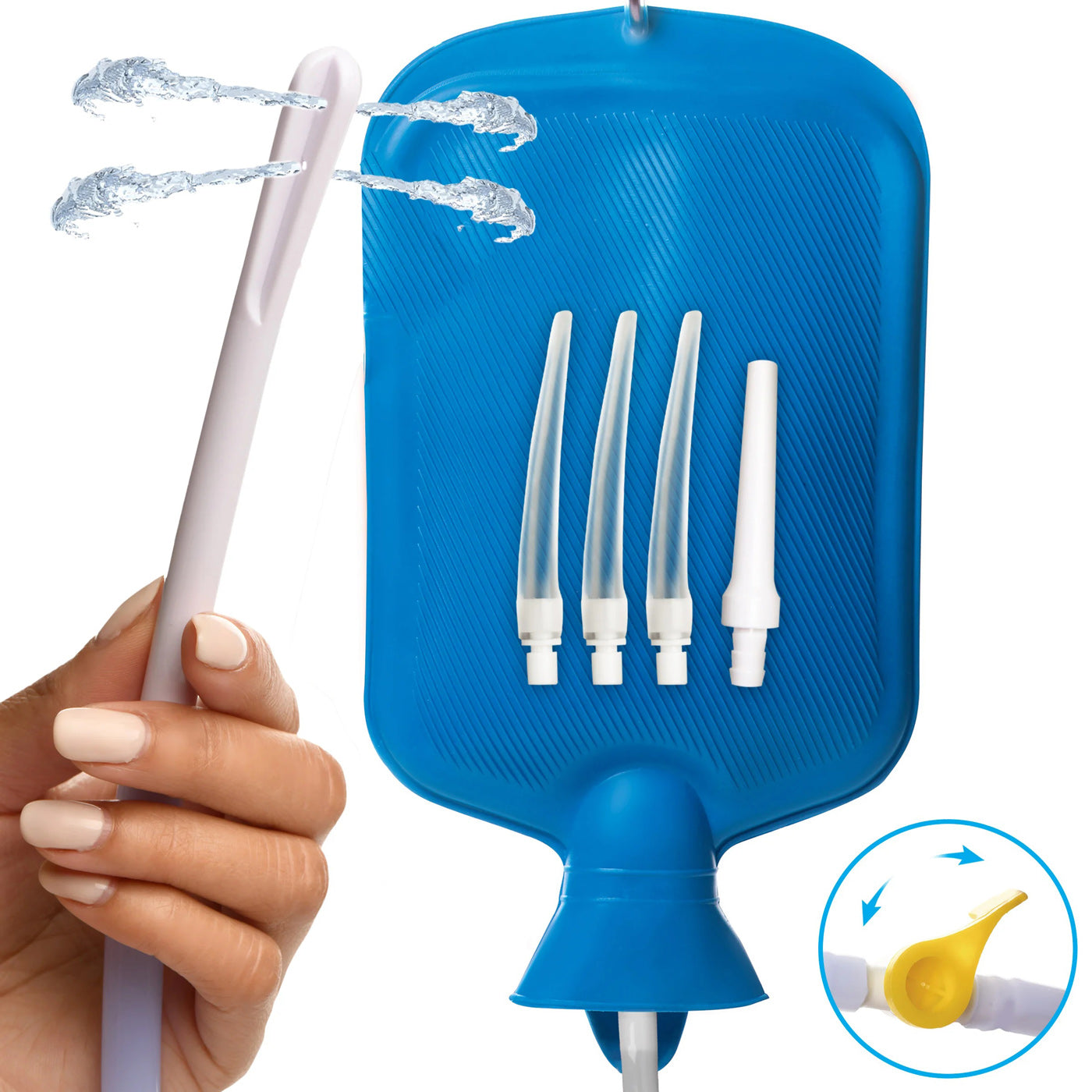 Deluxe Shower Enema Kit - Blue