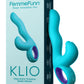 Klio Triple Action Thumping Rabbit Vibrator -  Turquoise