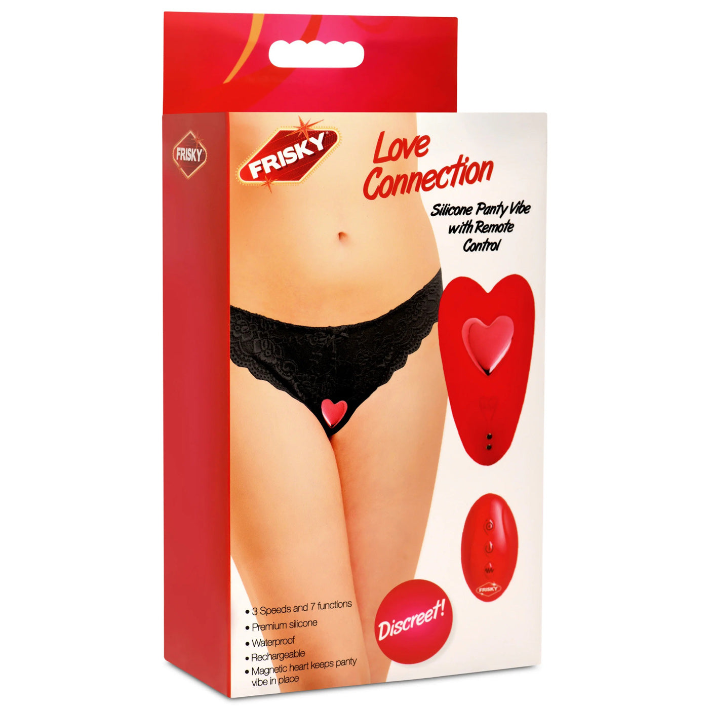 Love Connection Silicone Panty Vibe With Remote Control - Red