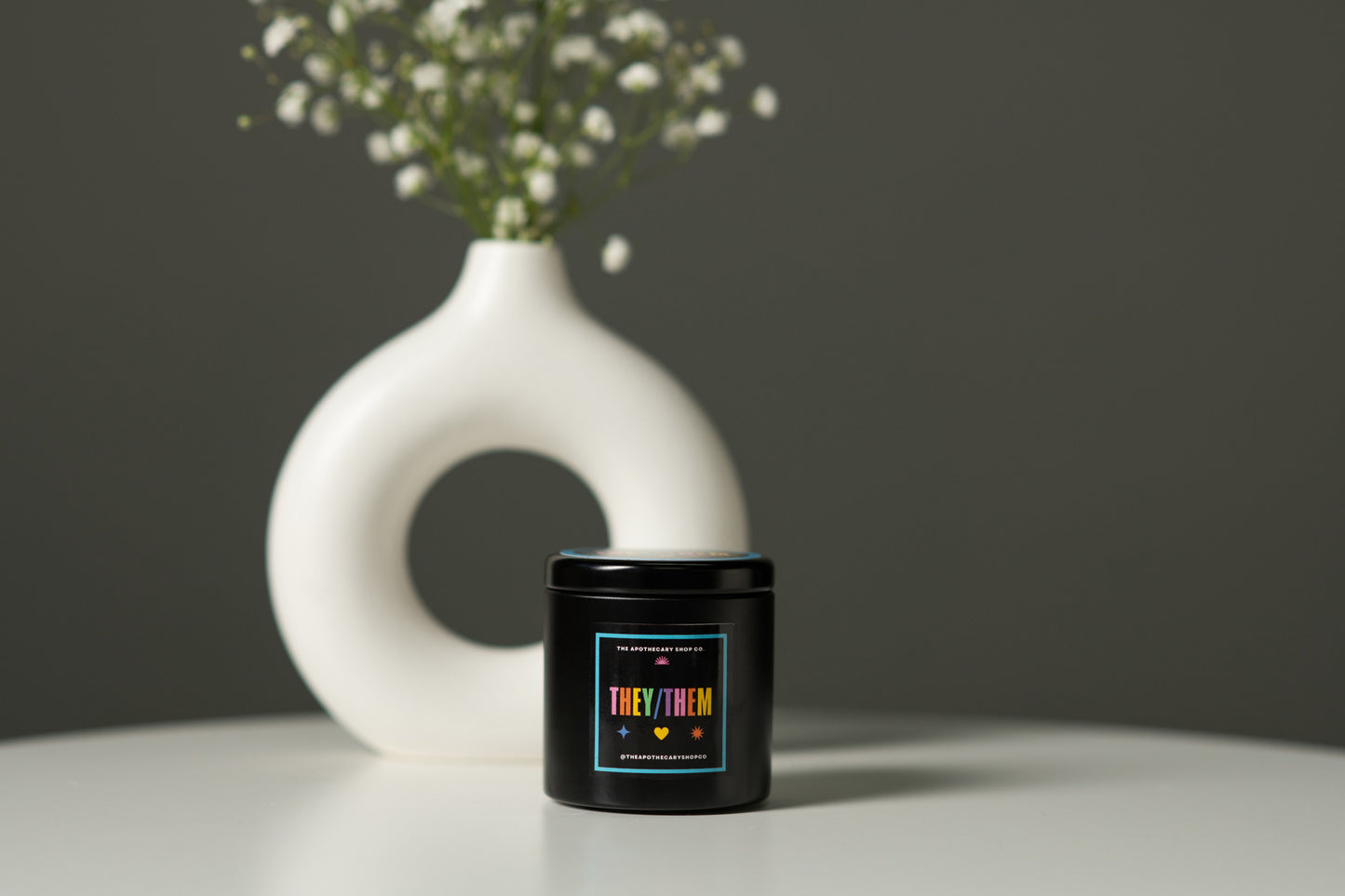 Gender Fluid Candle - They/them 4 Oz - Vanilla  Bean