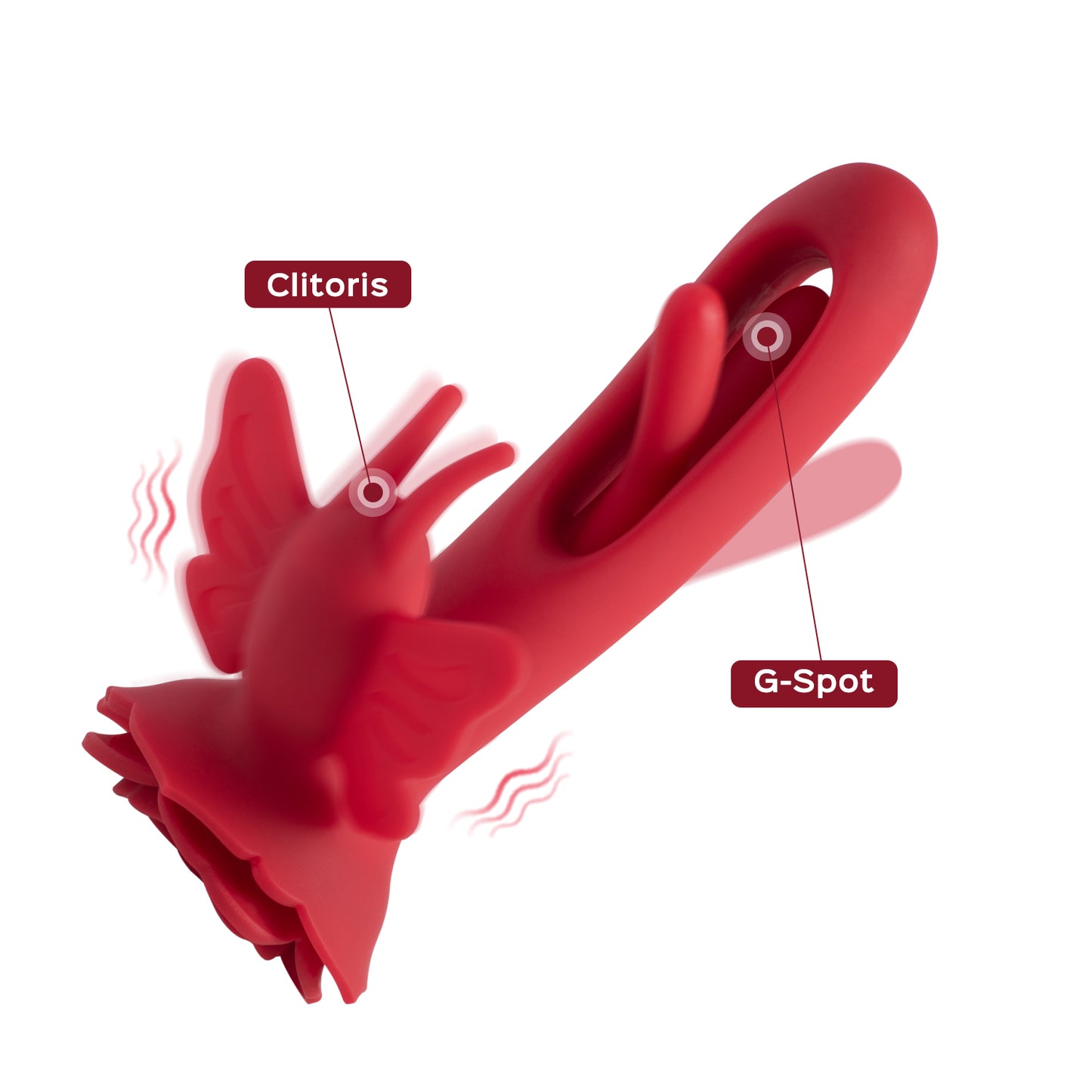 Layla - Butterfly Clit and G-Spot Vibrator - Red