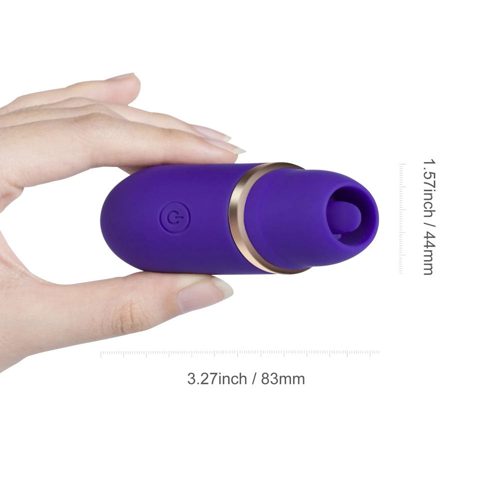 Abby - Mini Clit Licking Vibrator Tongue Sex Toy  - Purple