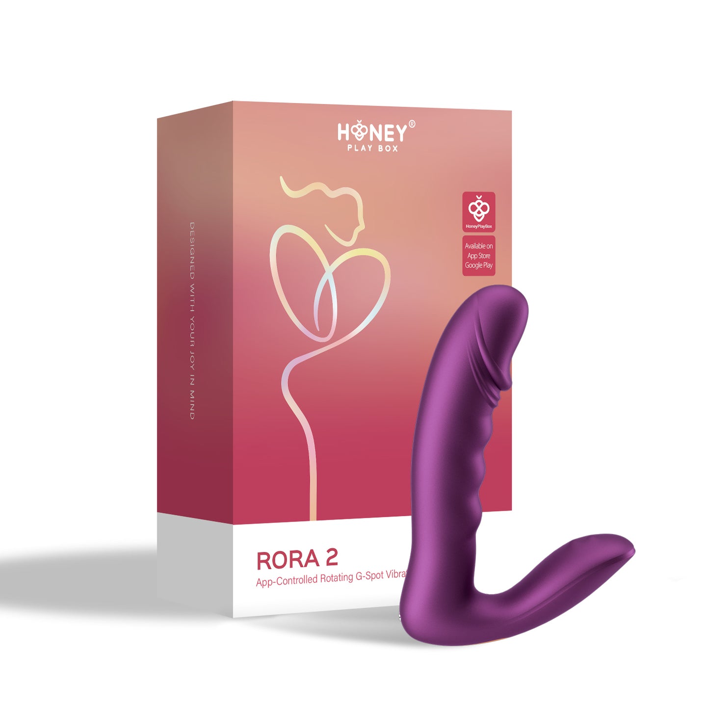 Rora - App Controlled Rotating G-Spot Vibrator and Clitoral Stimulator - Purple