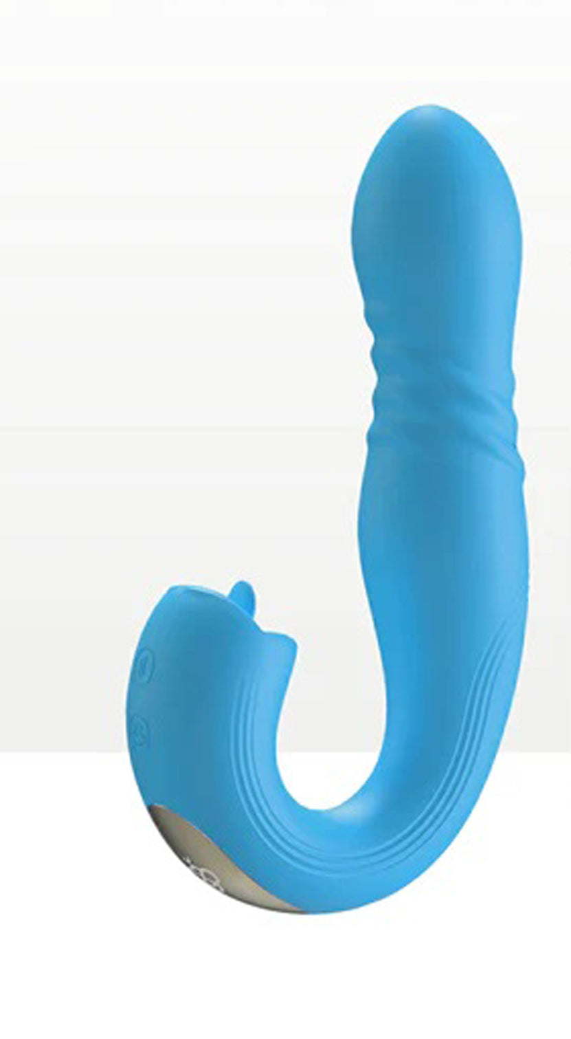 Joi Thrust 2 - App Controlled Thrusting G-Spot Vibrator - Blue