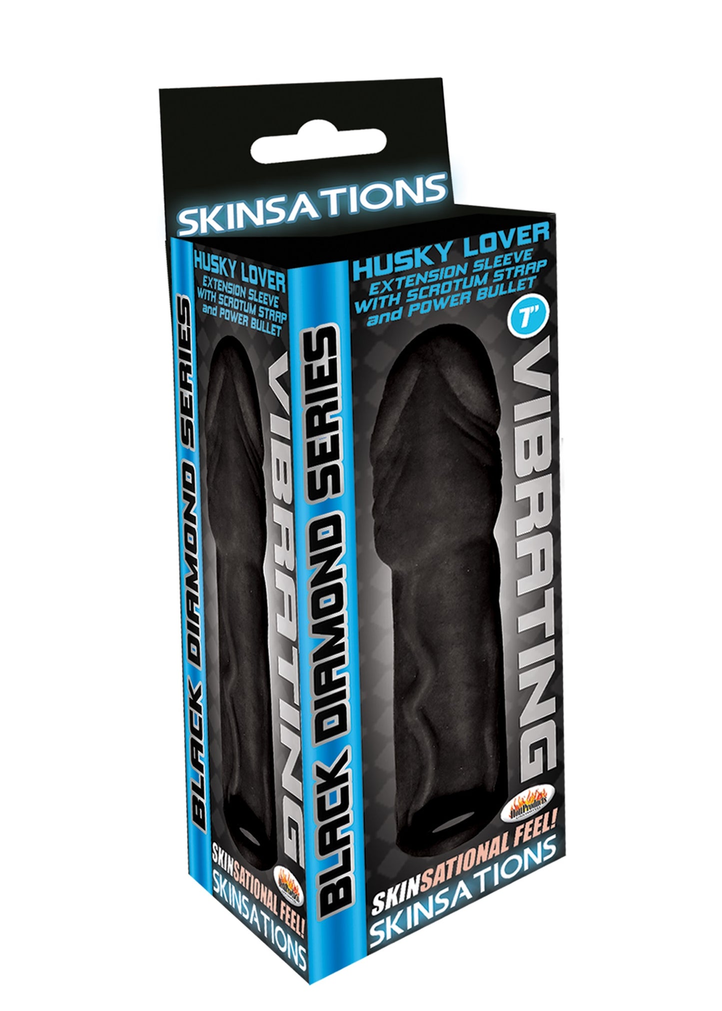 Skinsations Black Diamond Series Vibrating Husky Lover - Black